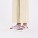 Arizona Platform Vegan in Crocus from Birkenstock