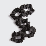 Satin Sleep Scrunchies 5pc Set in Black from KITSCH