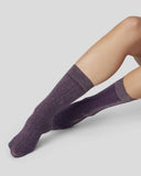 Ines Shimmery Sock in Plum from Swedish Stockings