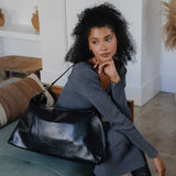 Charlie Black Recycled Vegan Shoulder Bag from Melie Bianco