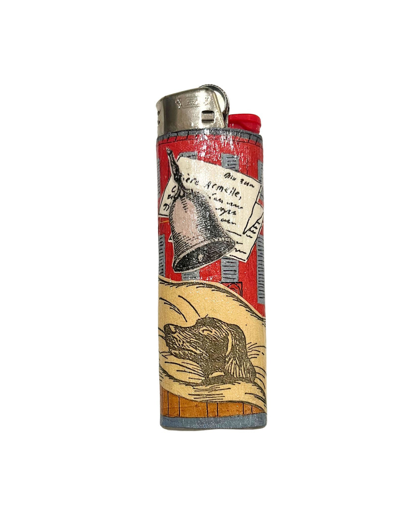 Roey Decoupage Sleeping Dog Lighter