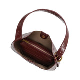 Stefanie Burgundy Recycled Vegan Leather Shoulder Bag from Melie Bianco