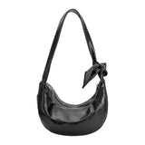 Bambi Black Vegan Leather Shoulder Bag from Melie Bianco