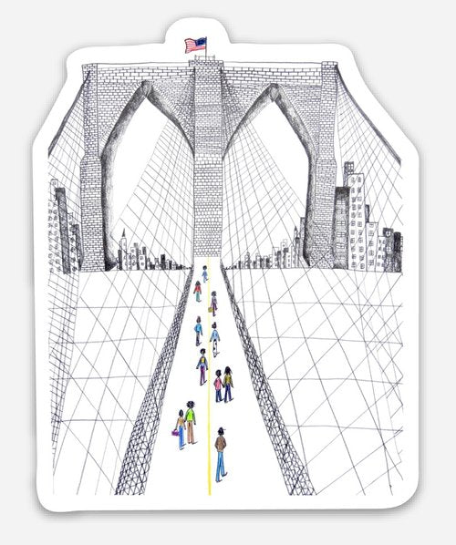 Brooklyn Bridge Sticker from natchie