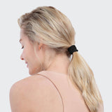 Recycled Nylon Thick Hair Elastics in Black - 6pc