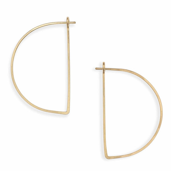 Half Moon Hoop Earrings in Gold from Freshie & Zero