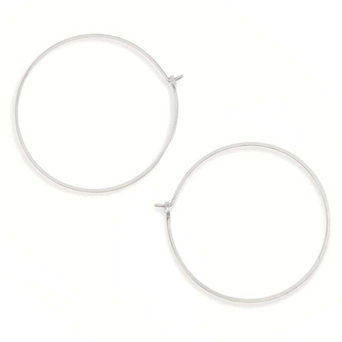 Large Hoop Earrings in Silver from Freshie & Zero