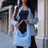 Johanna Chambray Recycled Vegan Suede Shoulder bag