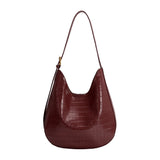Stefanie Burgundy Recycled Vegan Leather Shoulder Bag from Melie Bianco