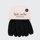 Recycled Nylon Thick Hair Elastics in Black - 6pc
