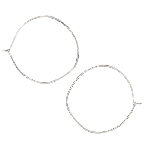 Organic Circles Hoop Earrings in Silver from Freshie & Zero