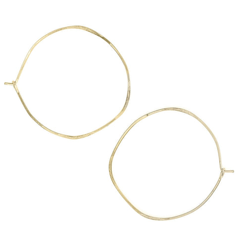 Organic Circles Hoop Earrings in Gold from Freshie & Zero