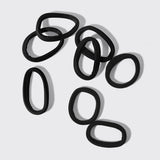 Recycled Seamless Hair Elastics in Black - 8pc