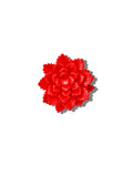 Origami Peony Red Flower Claw Hair Clip