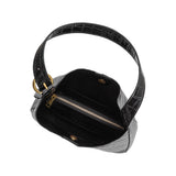 Stefanie Black Recycled Vegan Leather Shoulder Bag from Melie Bianco