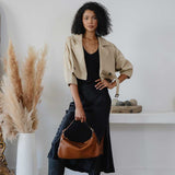 Nicolette Saddle Recycled Vegan Shoulder Bag from Melie Bianco