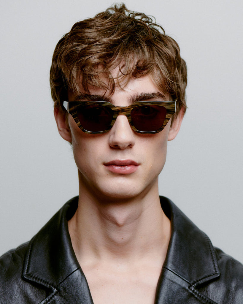 Kaws Sunglasses in Striped Horn from A. Kjaerbede – MooShoes