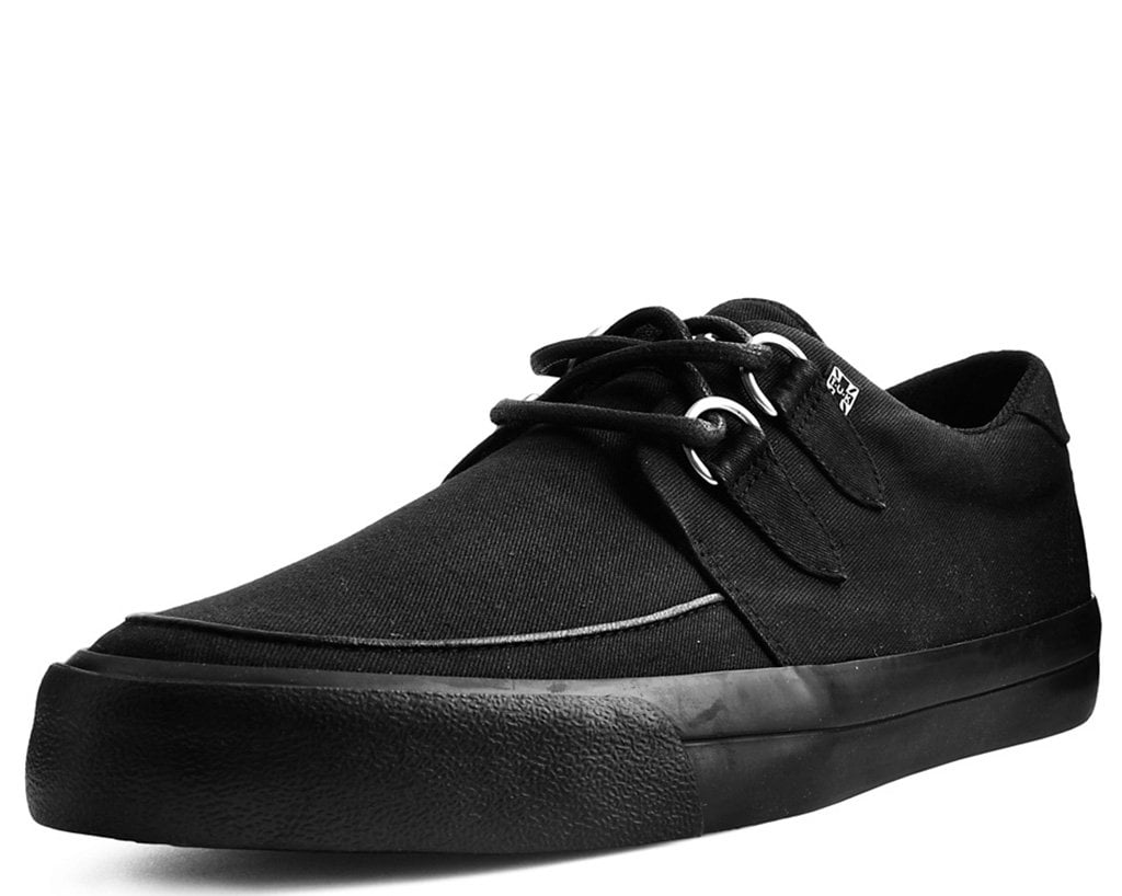 Black Basic Twill D-Ring Sneaker from TUK