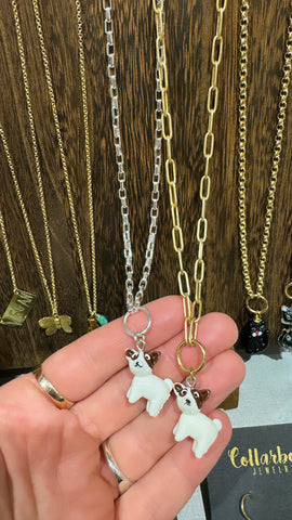 Dog Necklace in Gold from Collarbone Jewelry