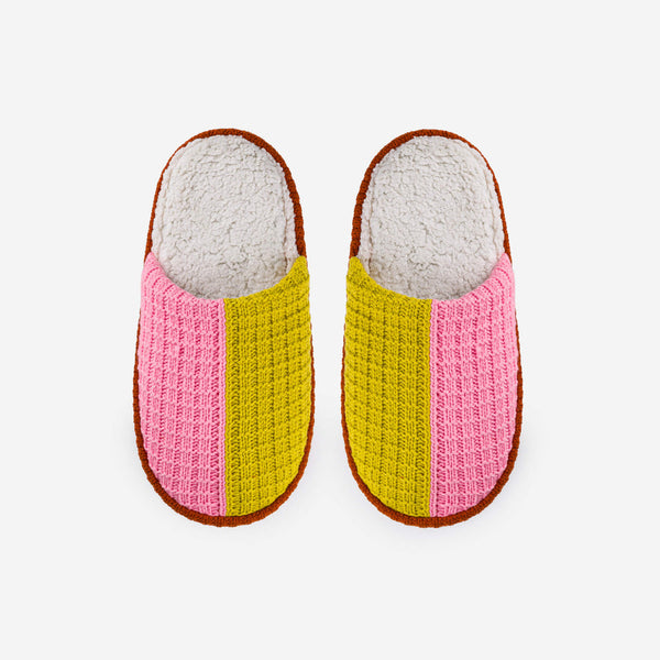 Colorblock Slippers from Verloop Knits