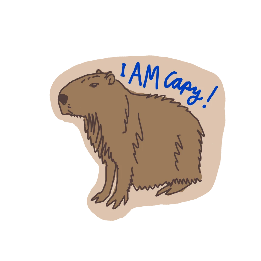Capy Sticker from La Familia Green