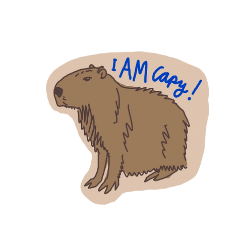 Capy Sticker from La Familia Green