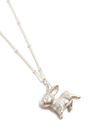 Sterling Silver Bunny Necklace from Collarbone Jewelry