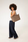 Abbi Zippered Tote in Avocado from Matt & Nat