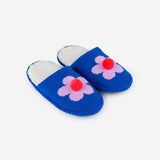 Flower Pom Slippers from Verloop Knits