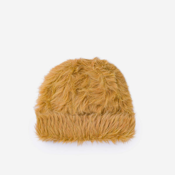 Faux Fur Beanie in Camel from Verloop Knits