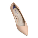 Frida Pointed Toe Pump in Almond Beige from Veerah