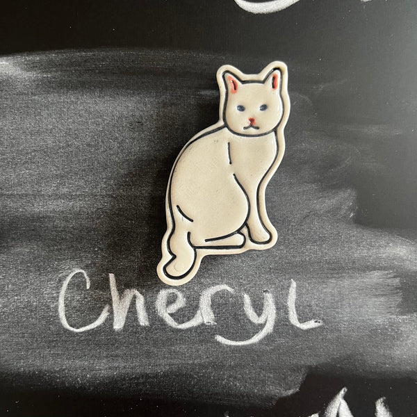 Cheryl Cat Magnet from Auburn Clay Barn