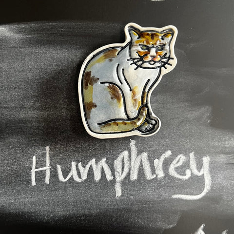 Humphrey Cat Magnet from Auburn Clay Barn