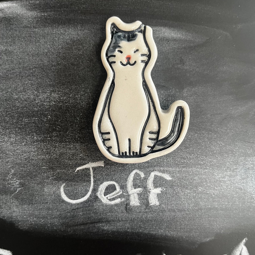 Jeff Cat Magnet from Auburn Clay Barn