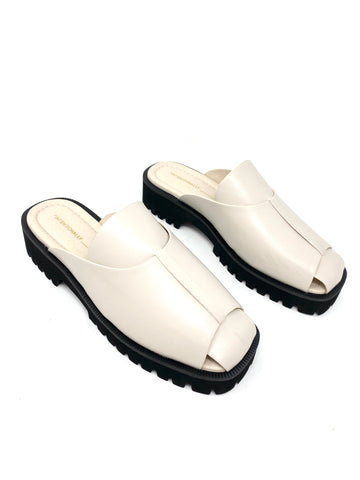 Delancey Lug Sole Sandal in Cream from Intentionally Blank
