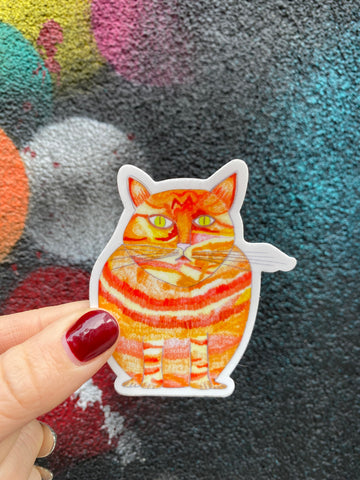Malcolm Cat Sticker from natchie