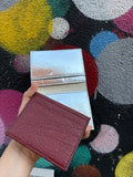 Foldover Wallet in Red Pinatex