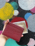 Foldover Wallet in Red Pinatex