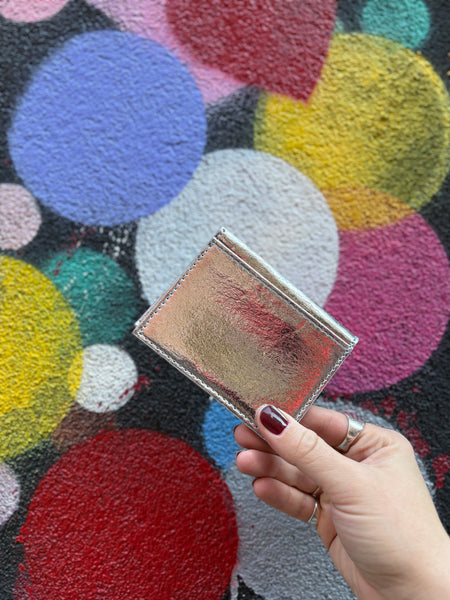 Foldover Wallet in Silver Pinatex