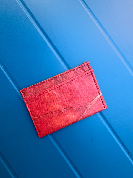 Cardholder in Red Leaves