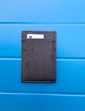 Vertical Wallet in Black Cork