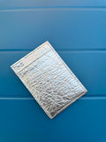 Vertical Wallet in Silver Pinatex