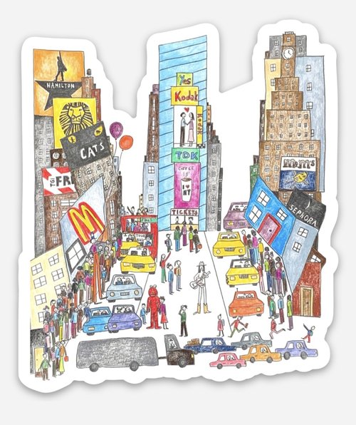 Times Square Sticker from natchie