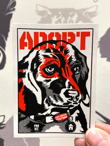 Adopt Beagle Sticker by Praxis