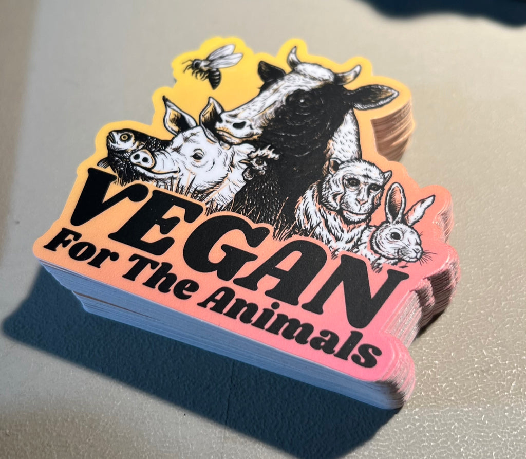 Vegan For The Animals Sticker from Compassion Co.