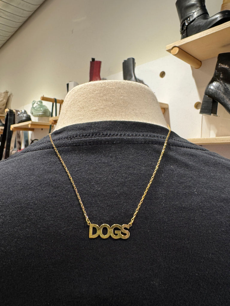 Dogs Necklace in Gold