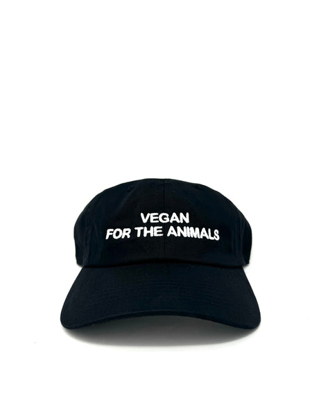 VEGAN FOR THE ANIMALS Hat in Black