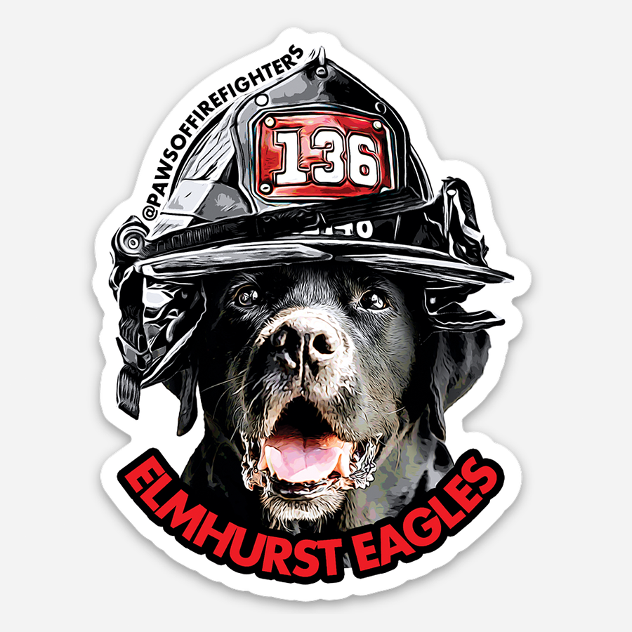 Paws of Firefighters Jax Sticker by Emmy Park
