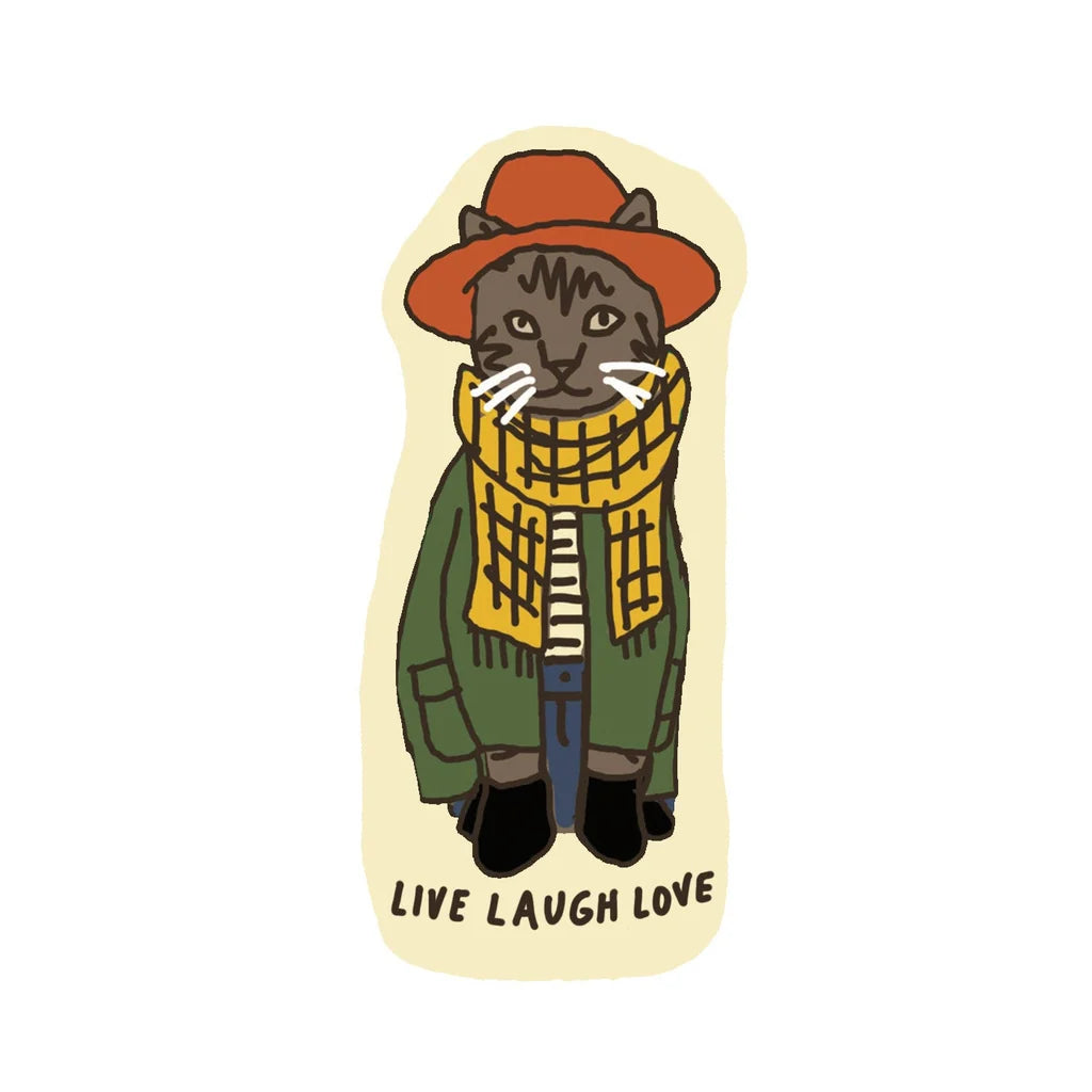 Millennial Cat Sticker from La Familia Green