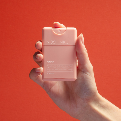 Refillable Orange Coriander Hydrating Hand Sanitizer from Noshinku